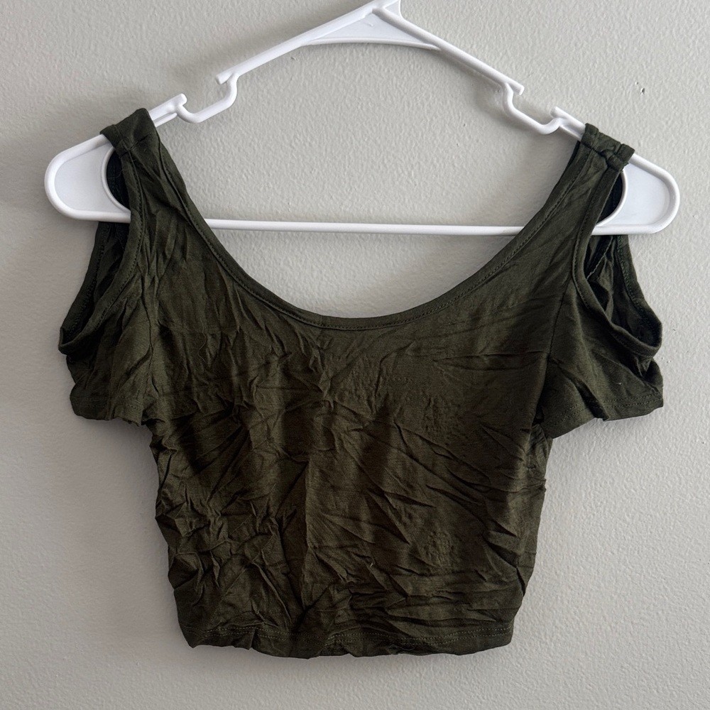 Elegant Olive Crop Top for Women